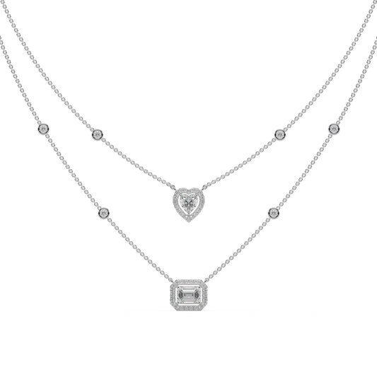 Guru Jewel's Fancy Diamond Studded Exclusive Silver Pendent For Her