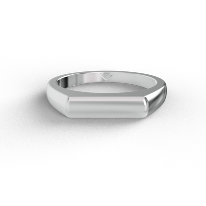Guru Jewel's Silver Minimalist Signet Ring