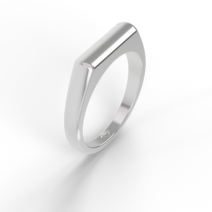 Guru Jewel's Silver Minimalist Signet Ring