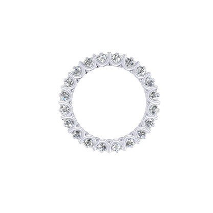 Guru Jewel's Round Diamond Studded Exclusive Silver Ring For Her