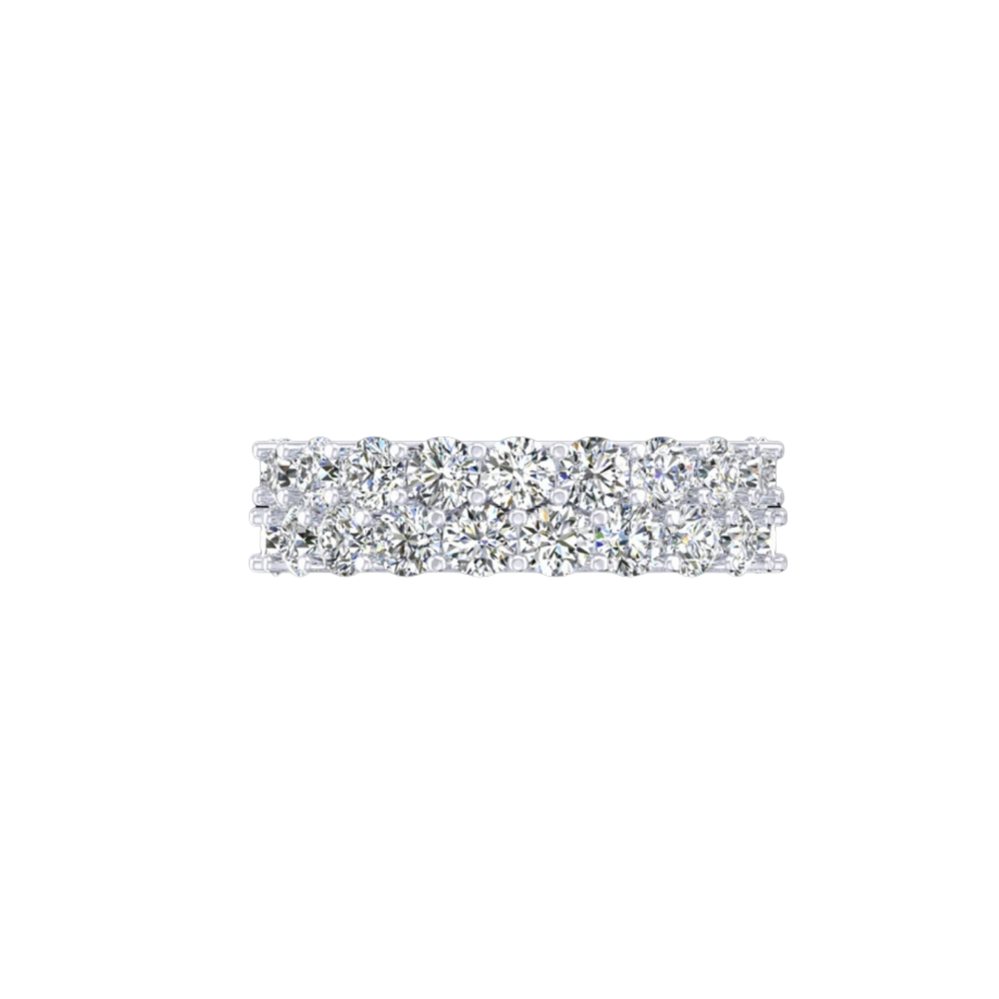 Guru Jewel's Round Diamond Studded Exclusive Silver Ring For Her