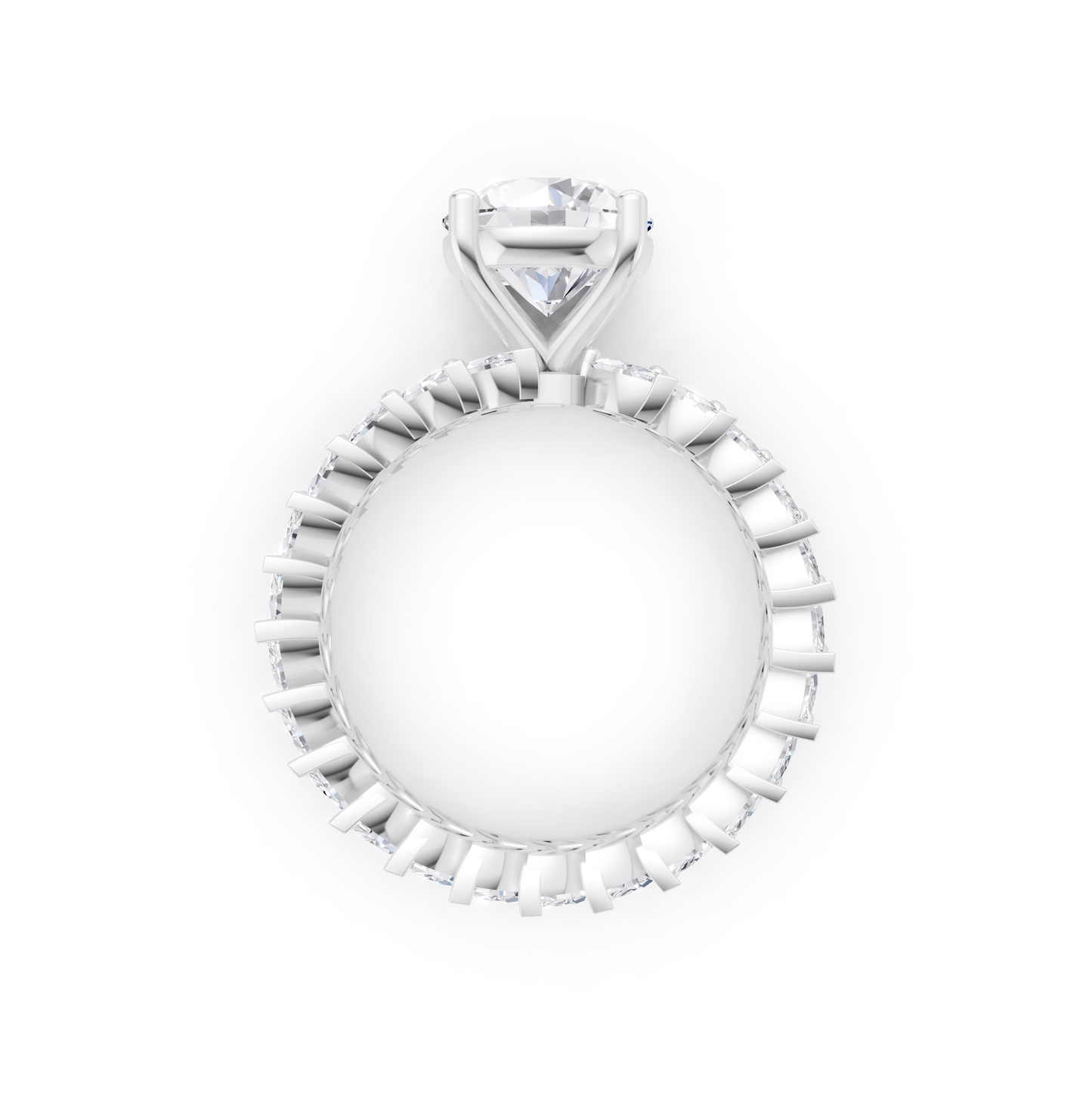 Exclusive Fancy C.Z Diamond Studded Silver Ring For Her