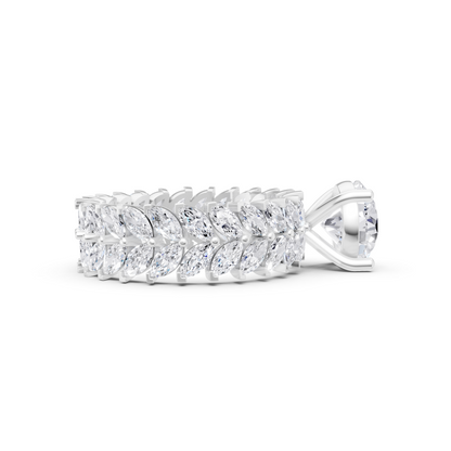 Exclusive Fancy C.Z Diamond Studded Silver Ring For Her