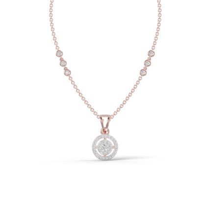 Guru Jewel's Modern Two-Tone Curved Cluster Silver Pendant for Her