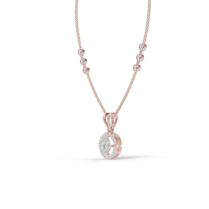 Guru Jewel's Modern Two-Tone Curved Cluster Silver Pendant for Her
