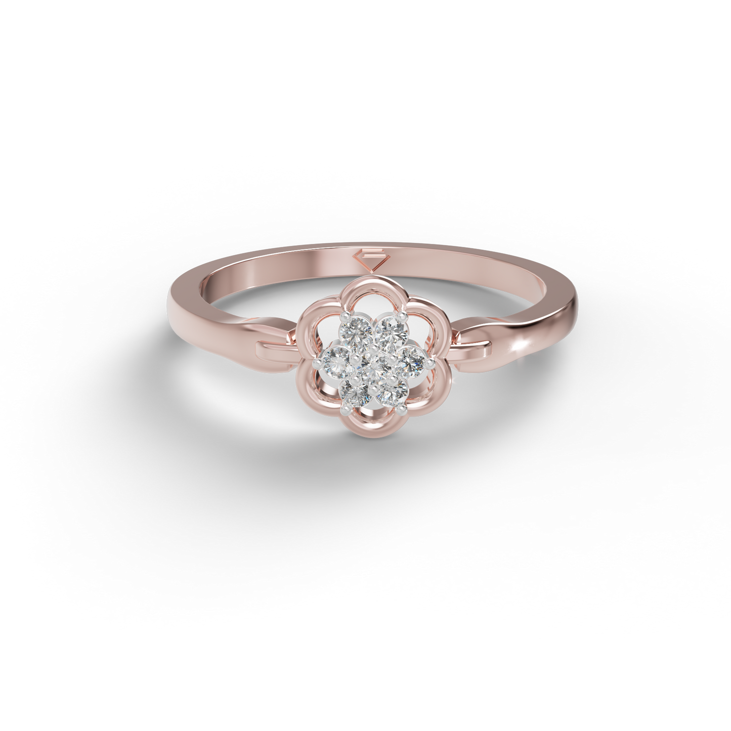 Guru Jewel's Astonishing C.Z Diamond Studded Silver Ring For Her