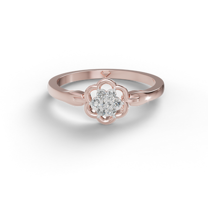 Guru Jewel's Astonishing C.Z Diamond Studded Silver Ring For Her