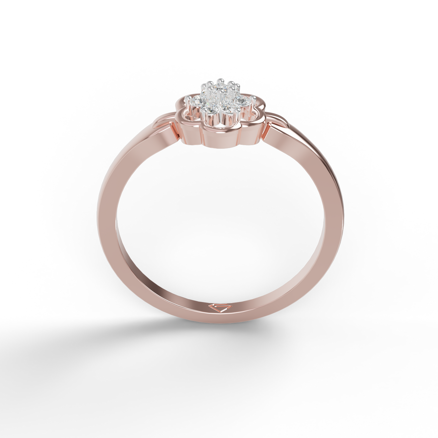 Guru Jewel's Astonishing C.Z Diamond Studded Silver Ring For Her