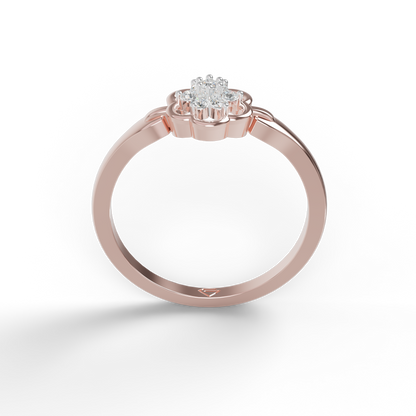 Guru Jewel's Astonishing C.Z Diamond Studded Silver Ring For Her