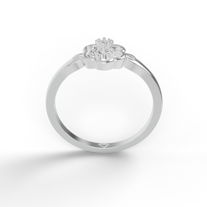 Guru Jewel's Astonishing C.Z Diamond Studded Silver Ring For Her