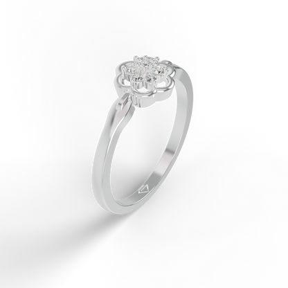 Guru Jewel's Astonishing C.Z Diamond Studded Silver Ring For Her
