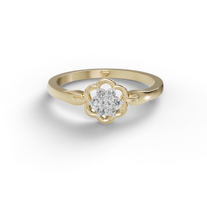 Guru Jewel's Astonishing C.Z Diamond Studded Silver Ring For Her