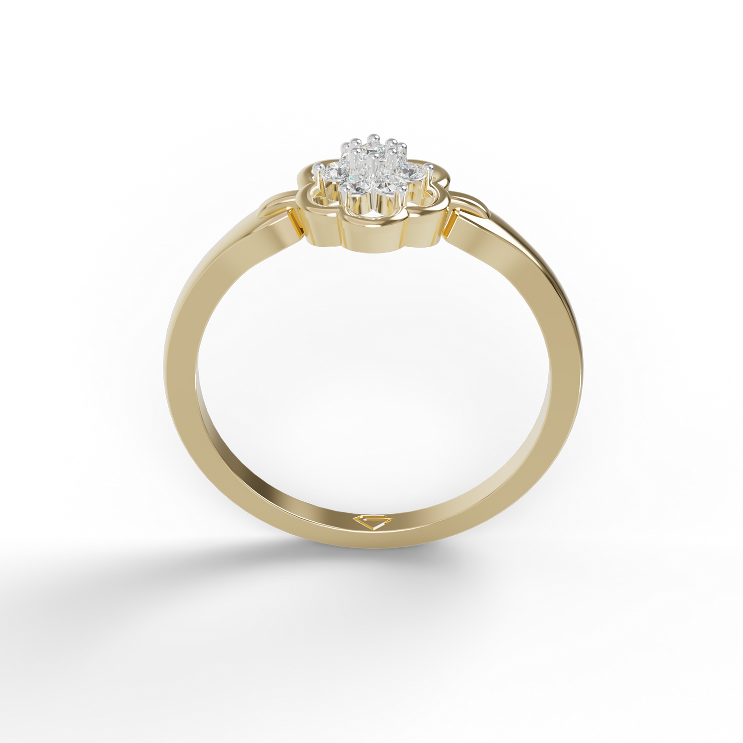 Guru Jewel's Astonishing C.Z Diamond Studded Silver Ring For Her