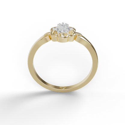 Guru Jewel's Astonishing C.Z Diamond Studded Silver Ring For Her