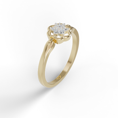 Guru Jewel's Astonishing C.Z Diamond Studded Silver Ring For Her