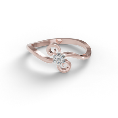 Guru Jewel's C.Z Diamond Studded Beauteous Silver Ring For Her