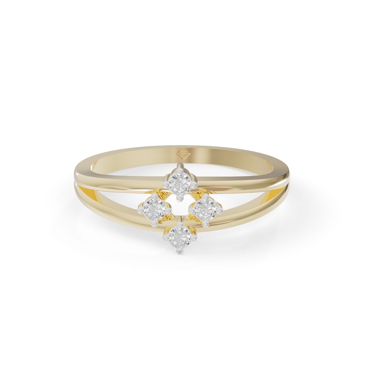 Guru Jewel's Fascinating C.Z Diamond Studded Silver Ring