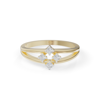 Guru Jewel's Fascinating C.Z Diamond Studded Silver Ring