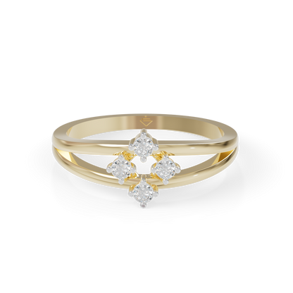 Guru Jewel's Fascinating C.Z Diamond Studded Silver Ring