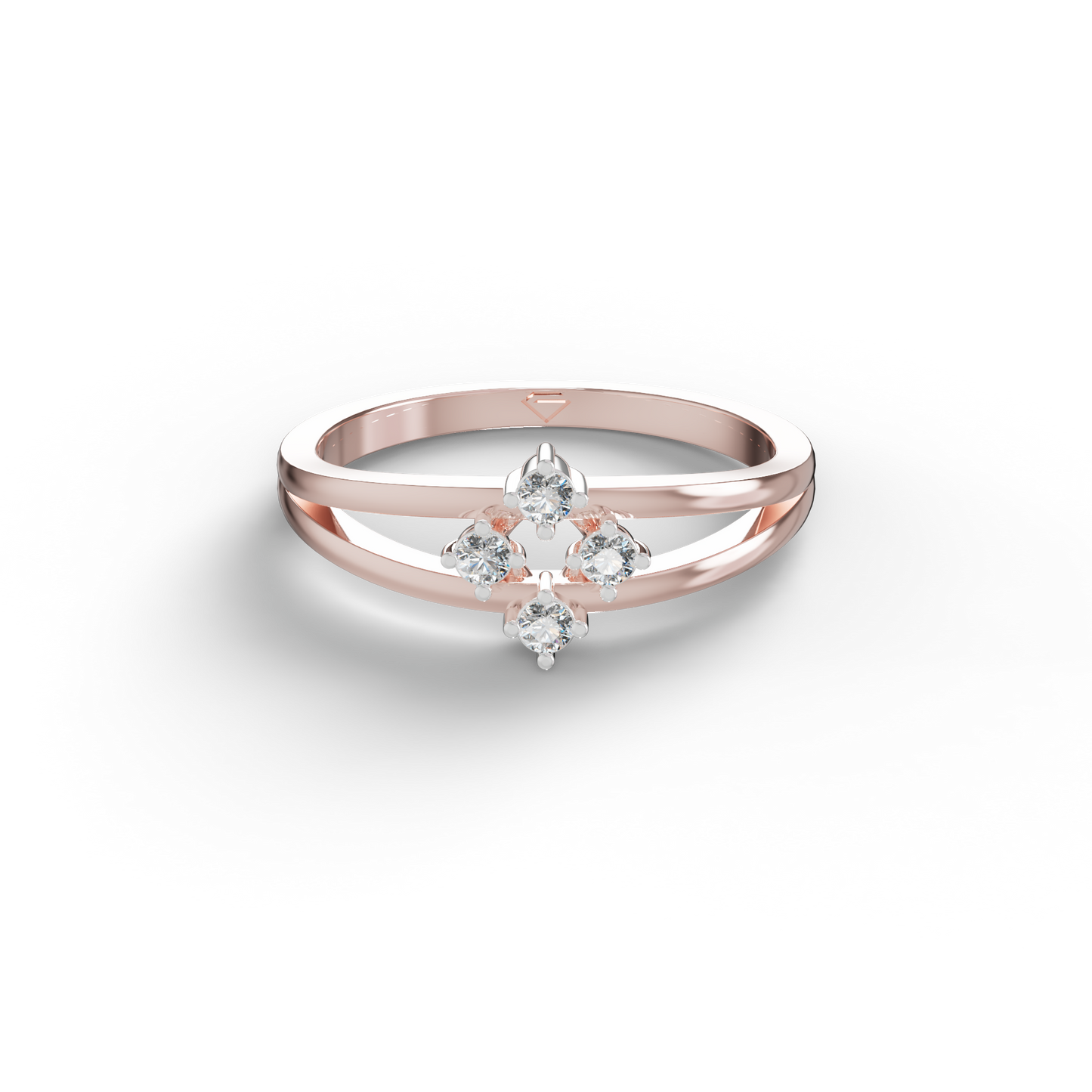 Guru Jewel's Fascinating C.Z Diamond Studded Silver Ring