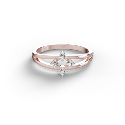 Guru Jewel's Fascinating C.Z Diamond Studded Silver Ring