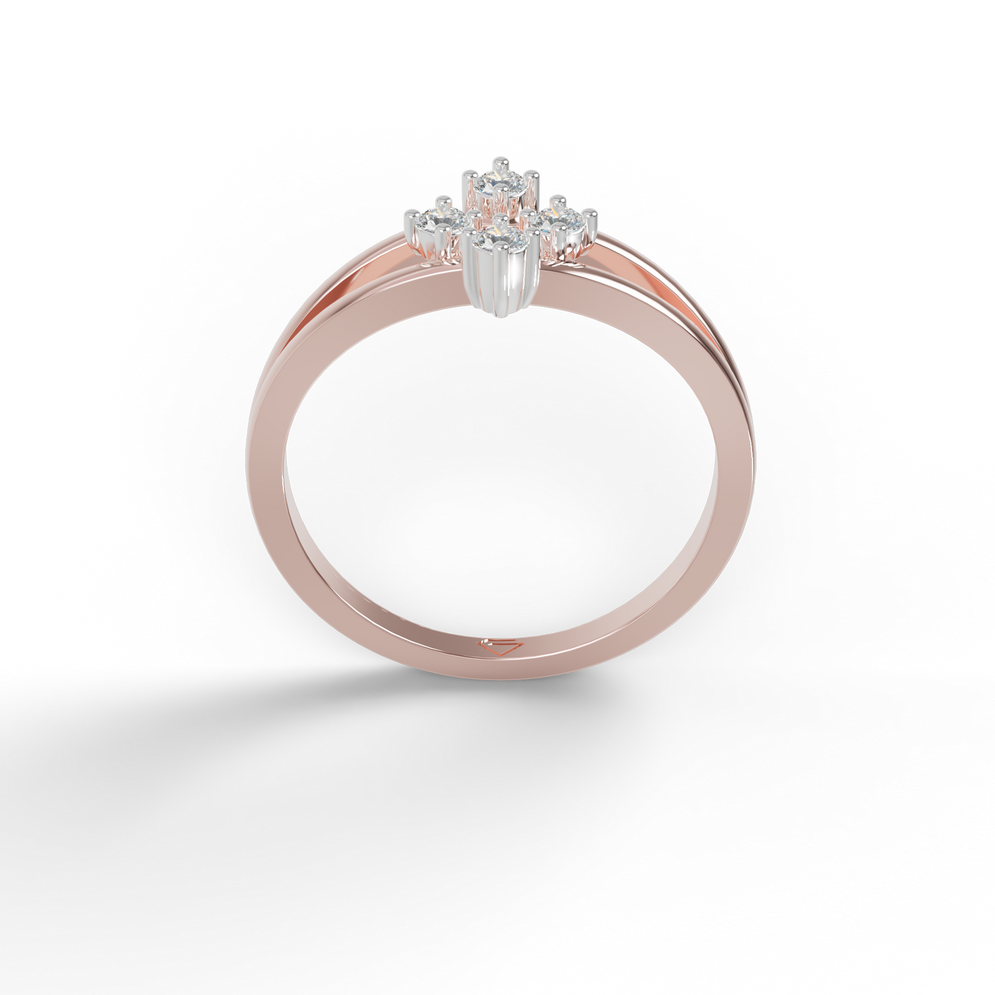 Guru Jewel's Fascinating C.Z Diamond Studded Silver Ring