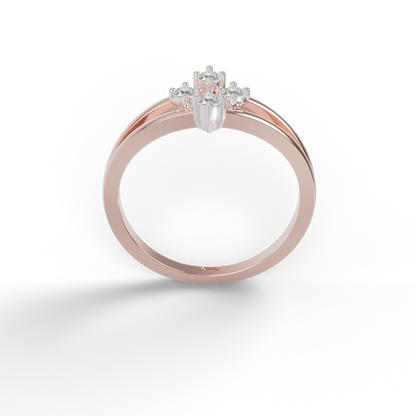 Guru Jewel's Fascinating C.Z Diamond Studded Silver Ring