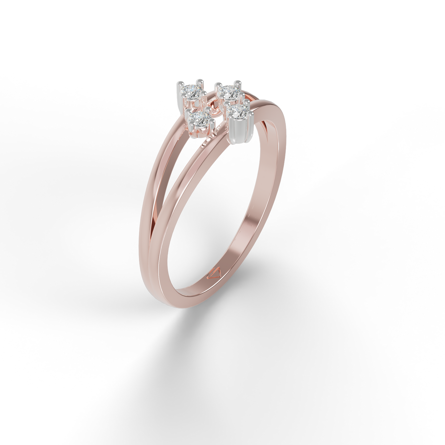 Guru Jewel's Fascinating C.Z Diamond Studded Silver Ring
