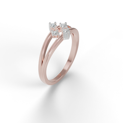Guru Jewel's Fascinating C.Z Diamond Studded Silver Ring