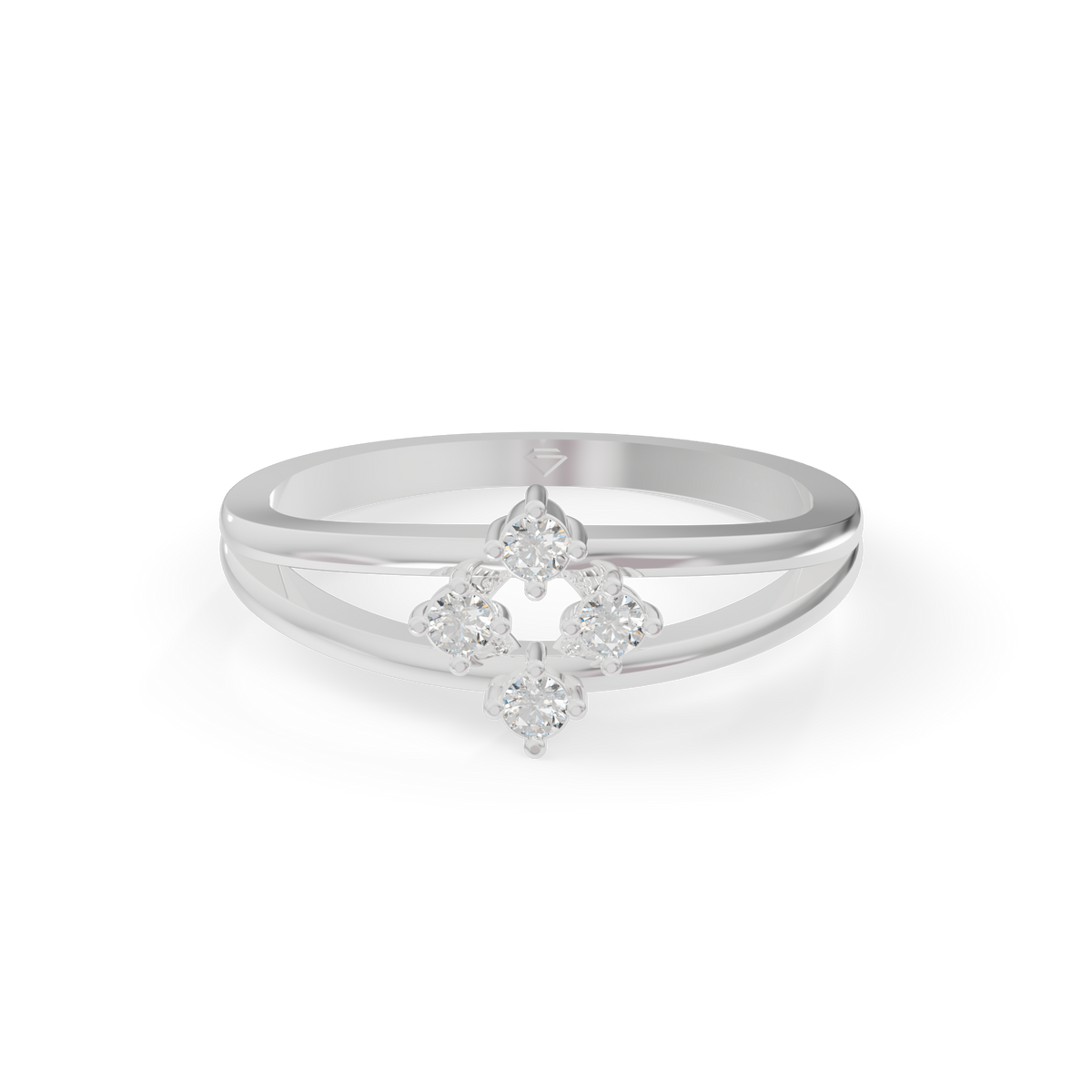 Guru Jewel's Fascinating C.Z Diamond Studded Silver Ring