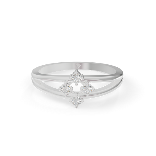 Guru Jewel's Fascinating C.Z Diamond Studded Silver Ring
