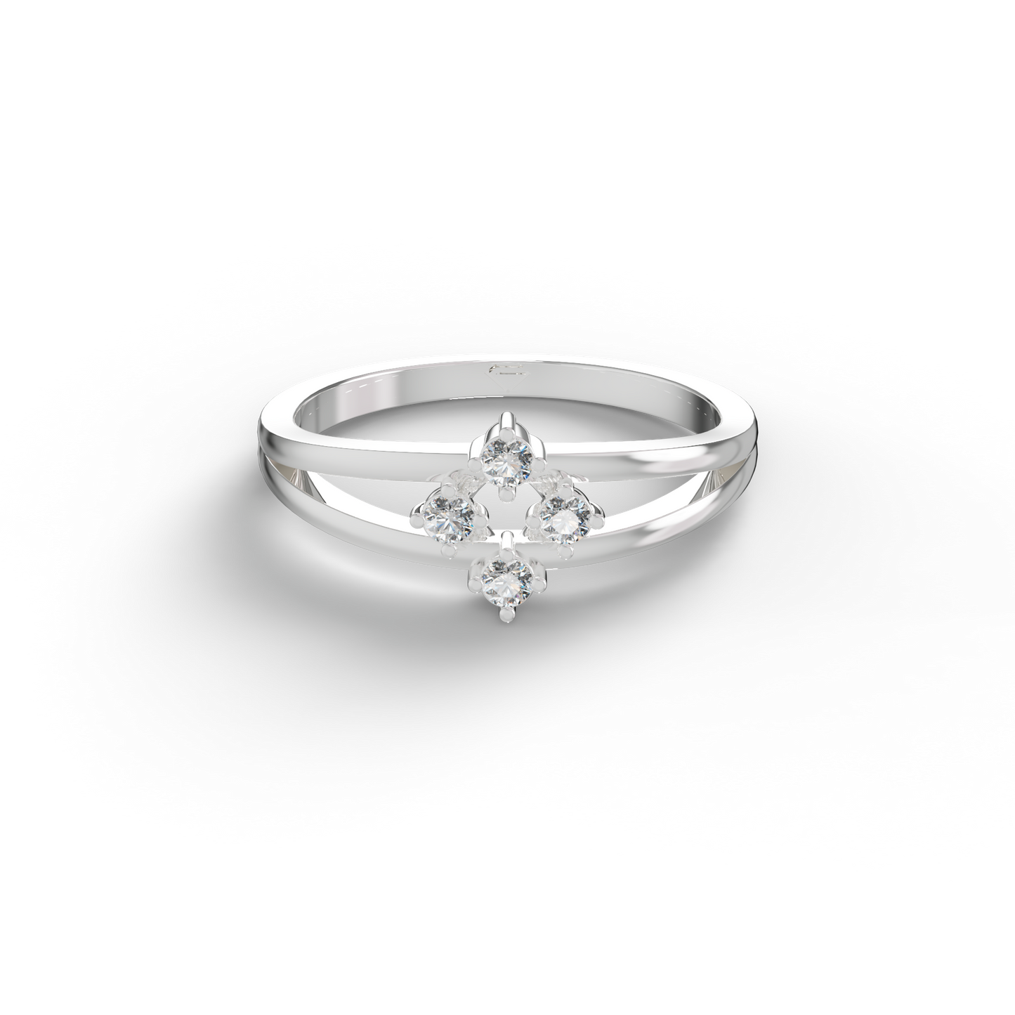 Guru Jewel's Fascinating C.Z Diamond Studded Silver Ring