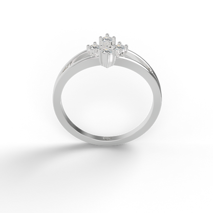 Guru Jewel's Fascinating C.Z Diamond Studded Silver Ring