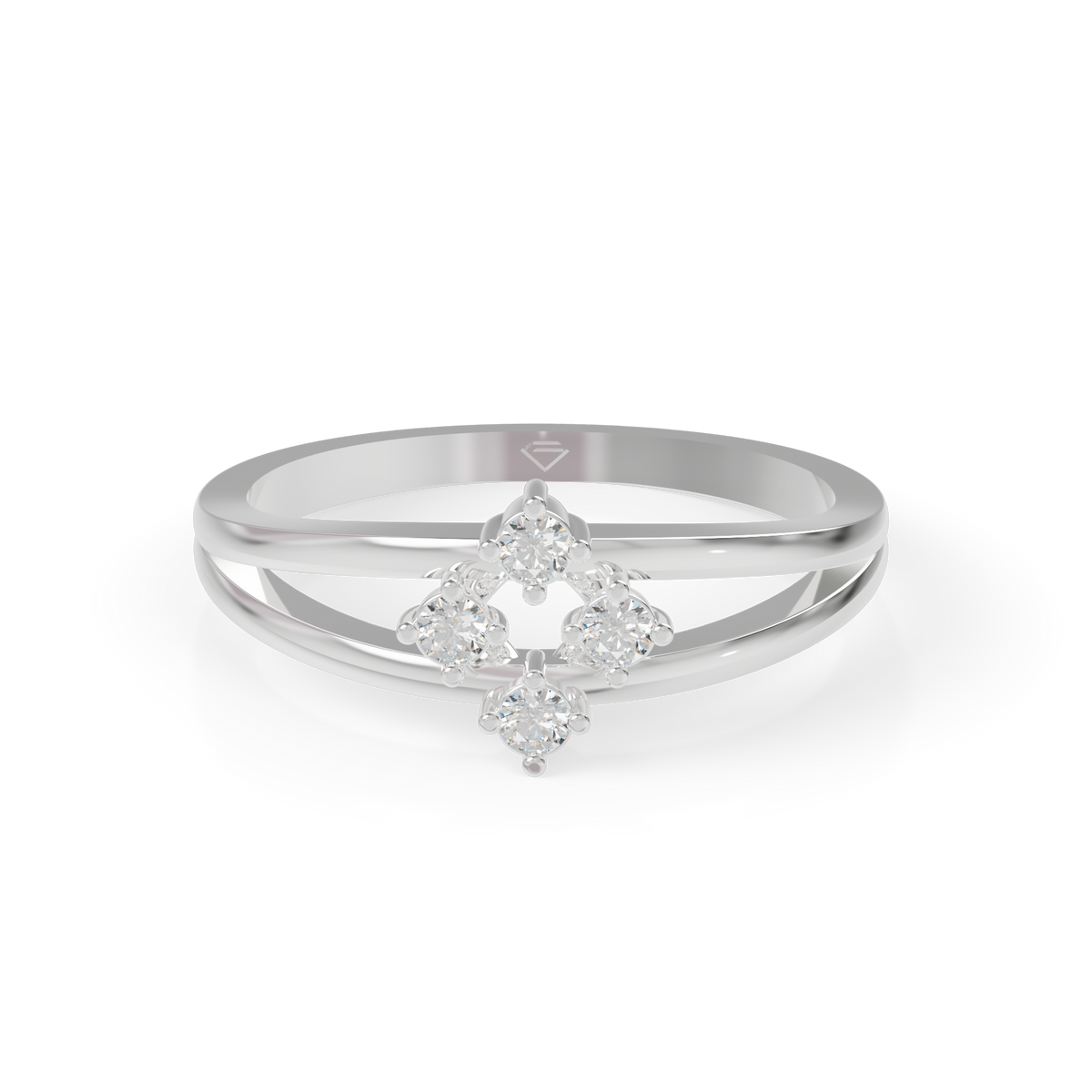 Guru Jewel's Fascinating C.Z Diamond Studded Silver Ring
