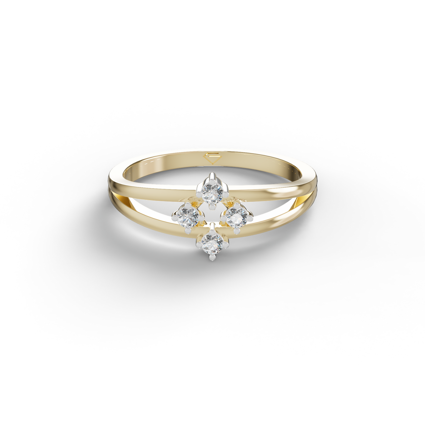 Guru Jewel's Fascinating C.Z Diamond Studded Silver Ring
