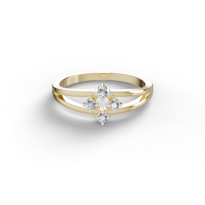 Guru Jewel's Fascinating C.Z Diamond Studded Silver Ring