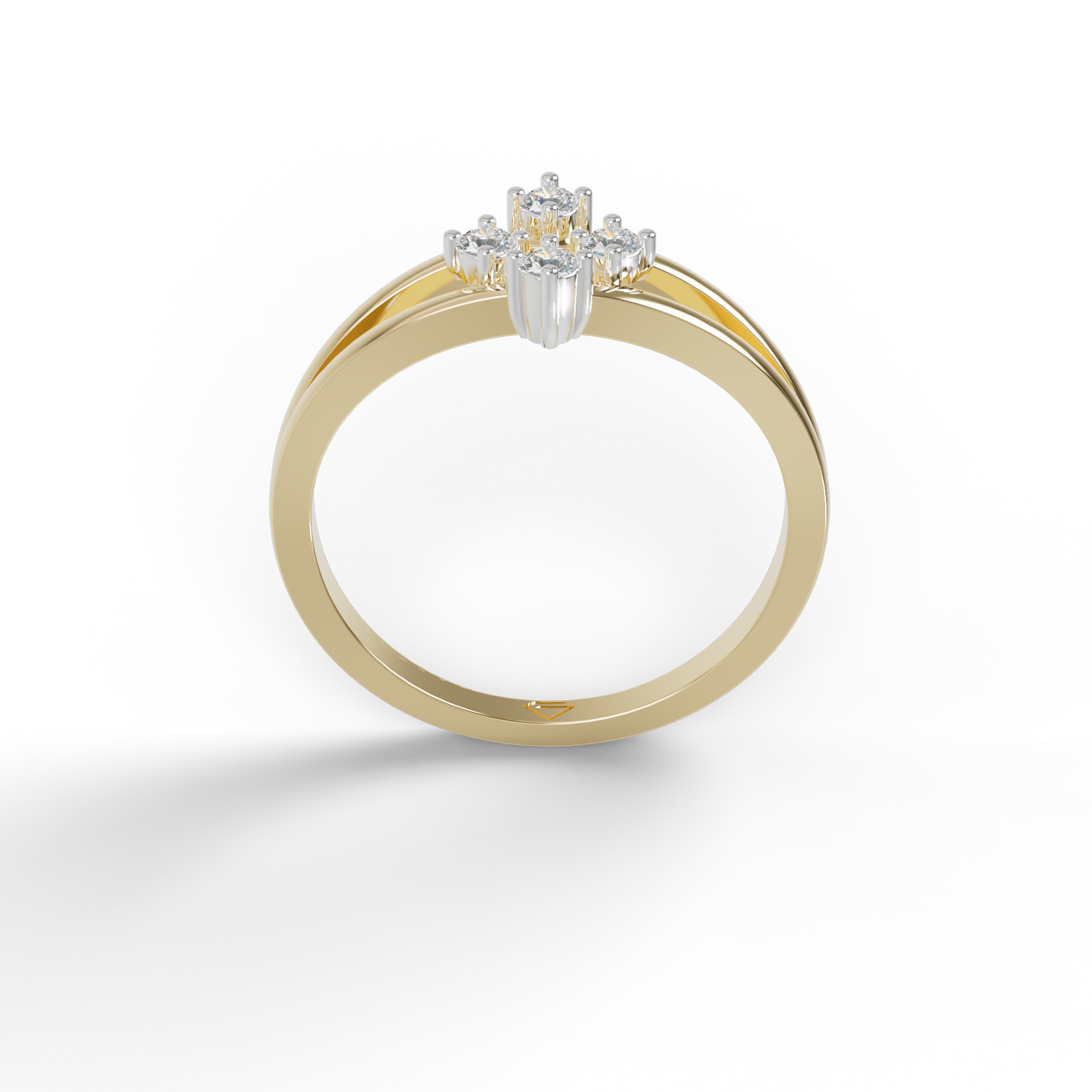 Guru Jewel's Fascinating C.Z Diamond Studded Silver Ring