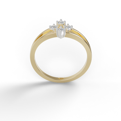 Guru Jewel's Fascinating C.Z Diamond Studded Silver Ring