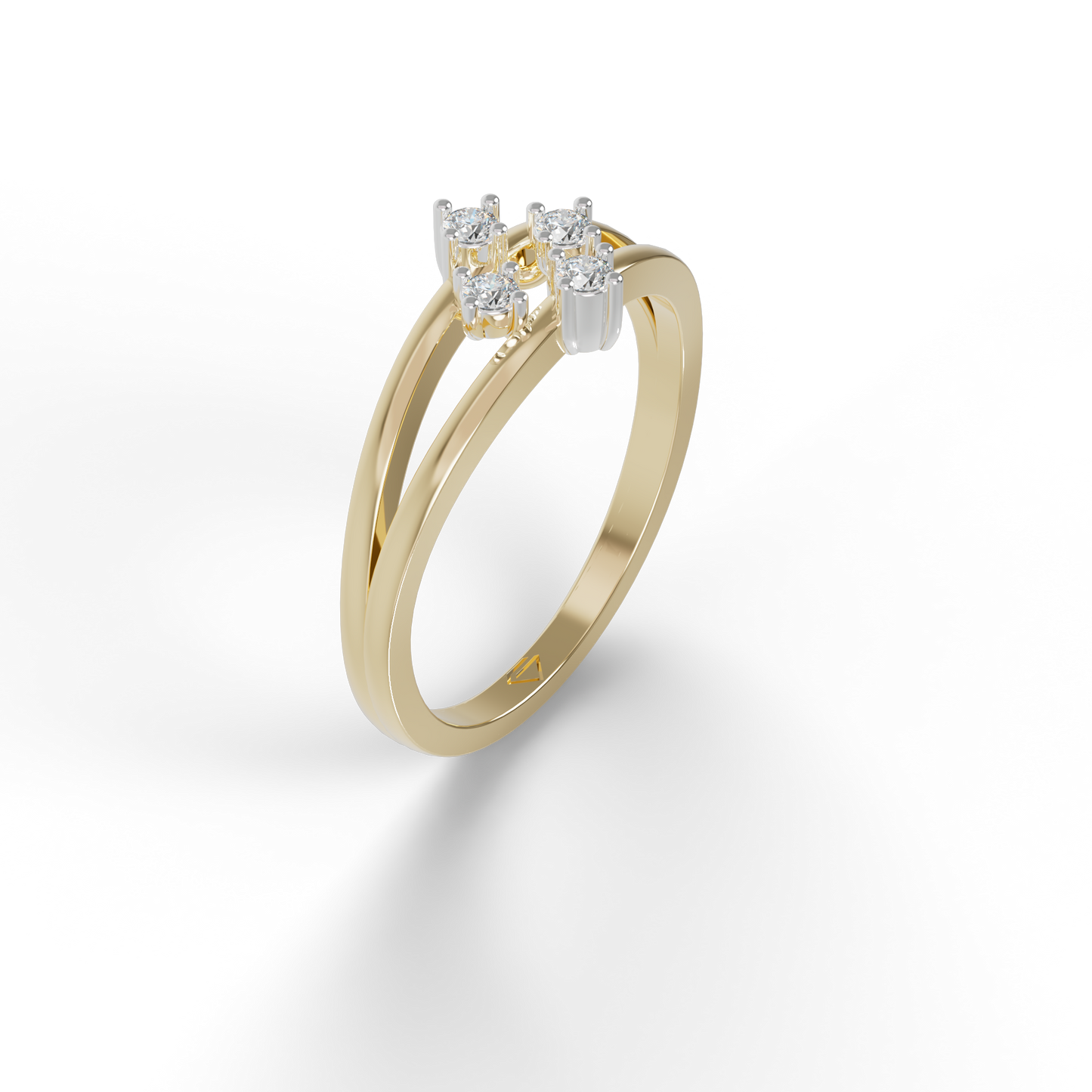 Guru Jewel's Fascinating C.Z Diamond Studded Silver Ring