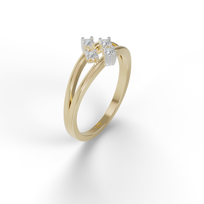 Guru Jewel's Fascinating C.Z Diamond Studded Silver Ring