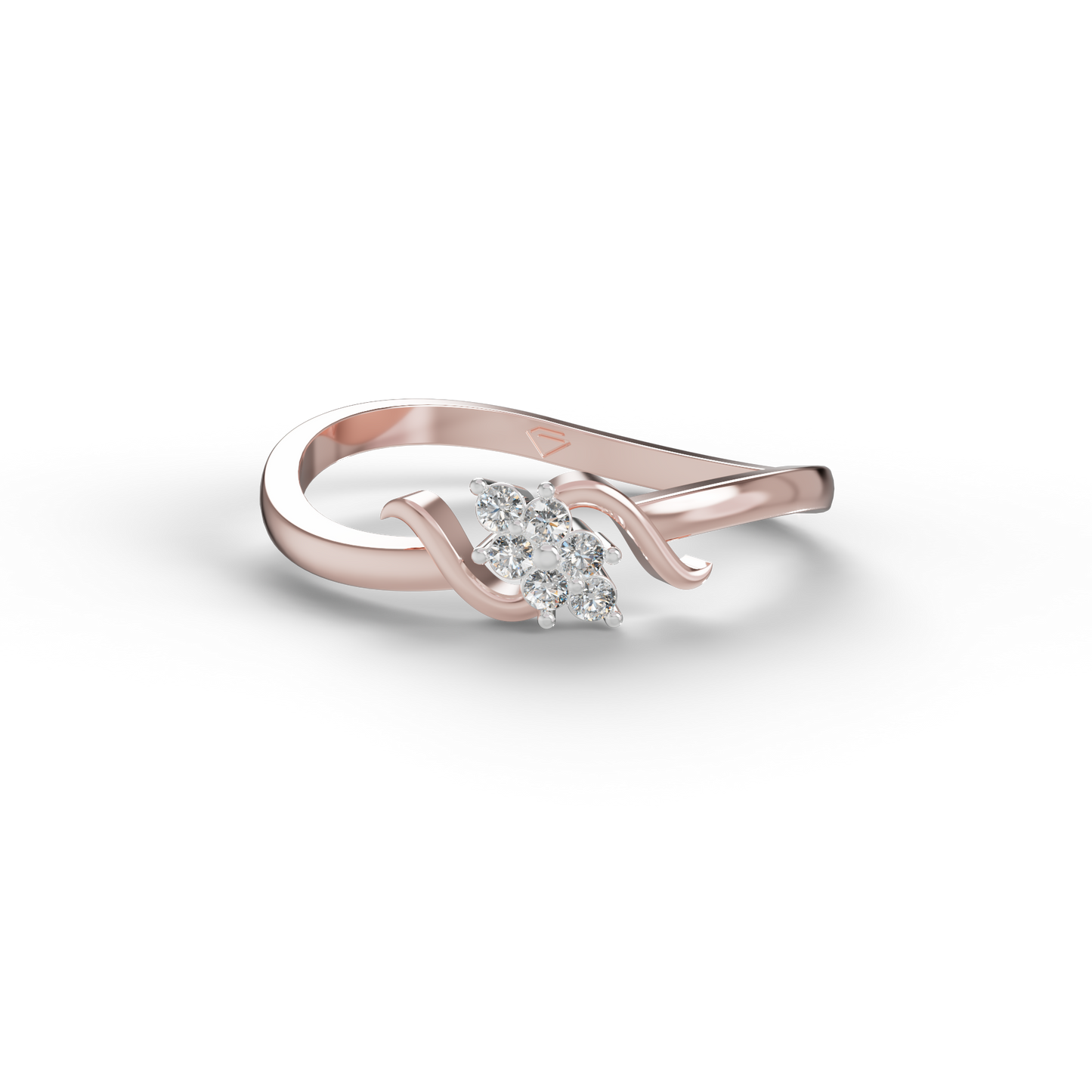 Guru Jewel's Glamorous C.Z Diamond Studded Silver Ring For Her