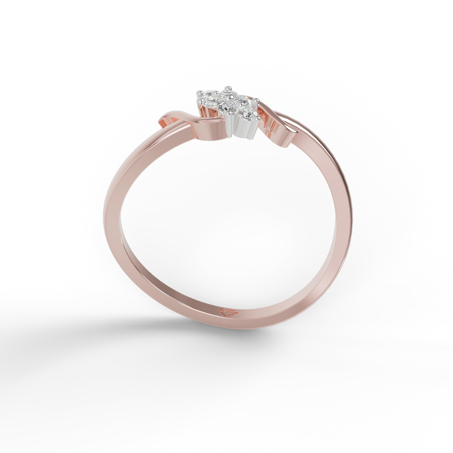 Guru Jewel's Glamorous C.Z Diamond Studded Silver Ring For Her