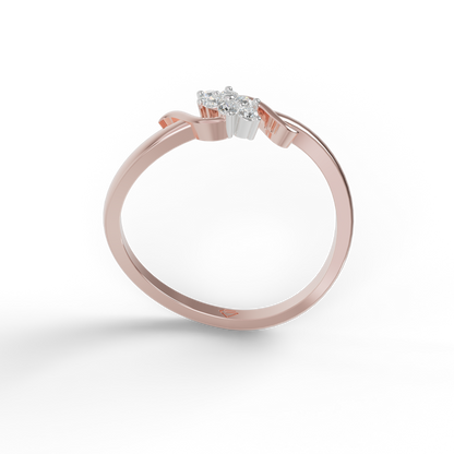 Guru Jewel's Glamorous C.Z Diamond Studded Silver Ring For Her