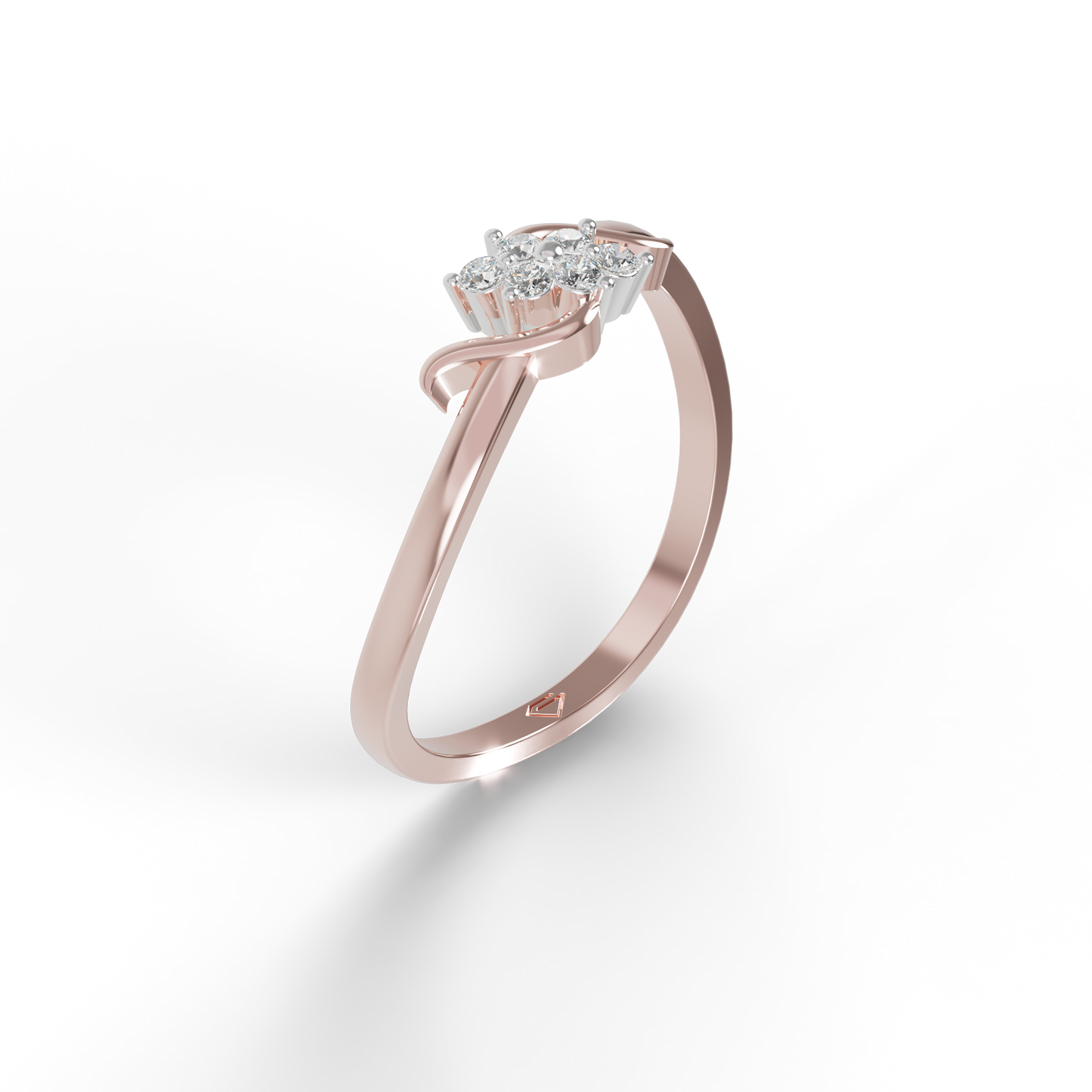 Guru Jewel's Glamorous C.Z Diamond Studded Silver Ring For Her