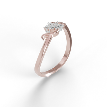 Guru Jewel's Glamorous C.Z Diamond Studded Silver Ring For Her