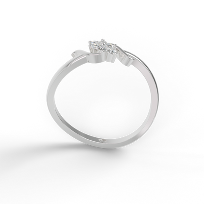 Guru Jewel's Glamorous C.Z Diamond Studded Silver Ring For Her