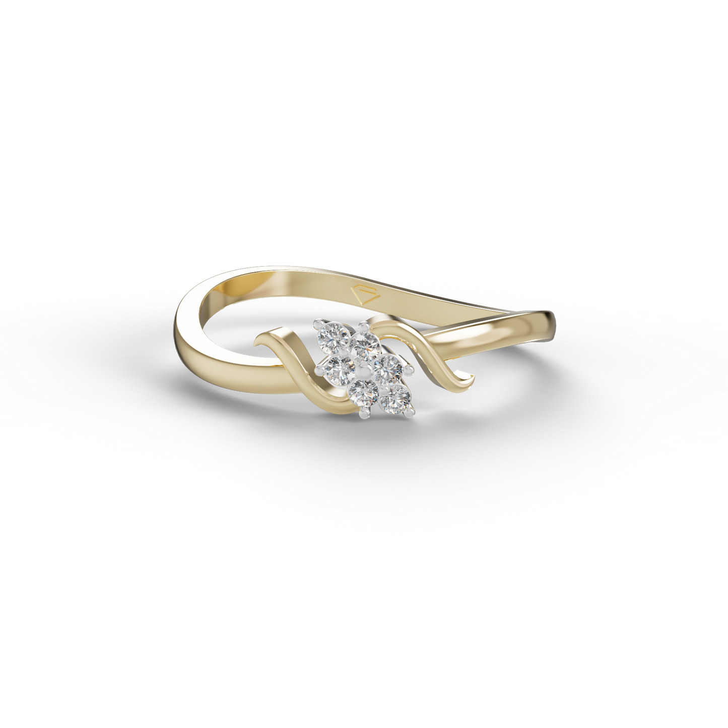 Guru Jewel's Glamorous C.Z Diamond Studded Silver Ring For Her