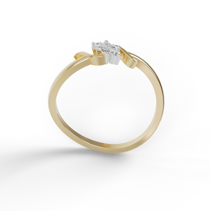 Guru Jewel's Glamorous C.Z Diamond Studded Silver Ring For Her