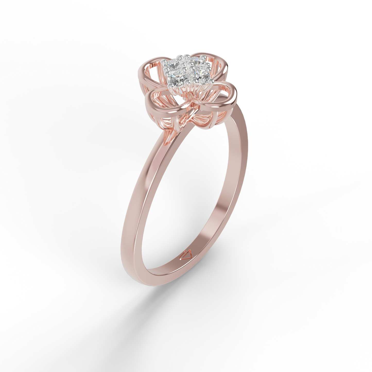 Guru Jewel's Impressive C.Z Diamond Studded Silver Ring For Her