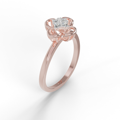 Guru Jewel's Impressive C.Z Diamond Studded Silver Ring For Her